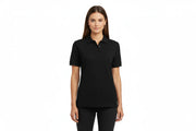Slitstark dam polo-t-shirt i svart