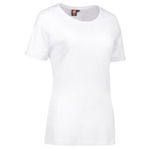 Dam t-shirt med rund hals i vit