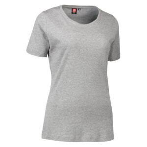 Dam t-shirt med rund hals, grå