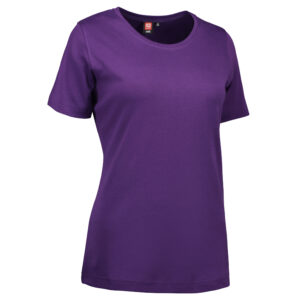 Lila t-shirt med rund hals för dam