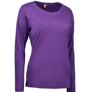 Långärmad dam-t-shirt i lila