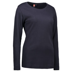 Långärmad damt-shirt i navy