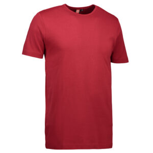 Röd t-shirt med rund hals för herr