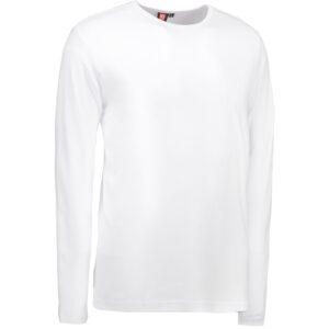 Vit långärmad t-shirt för herr