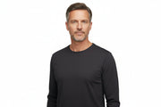 Koksgrå långärmad t-shirt för herr