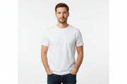 Vit stretch-t-shirt för herr