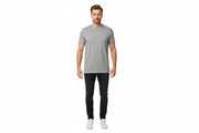 Grå stretch-t-shirt för herr