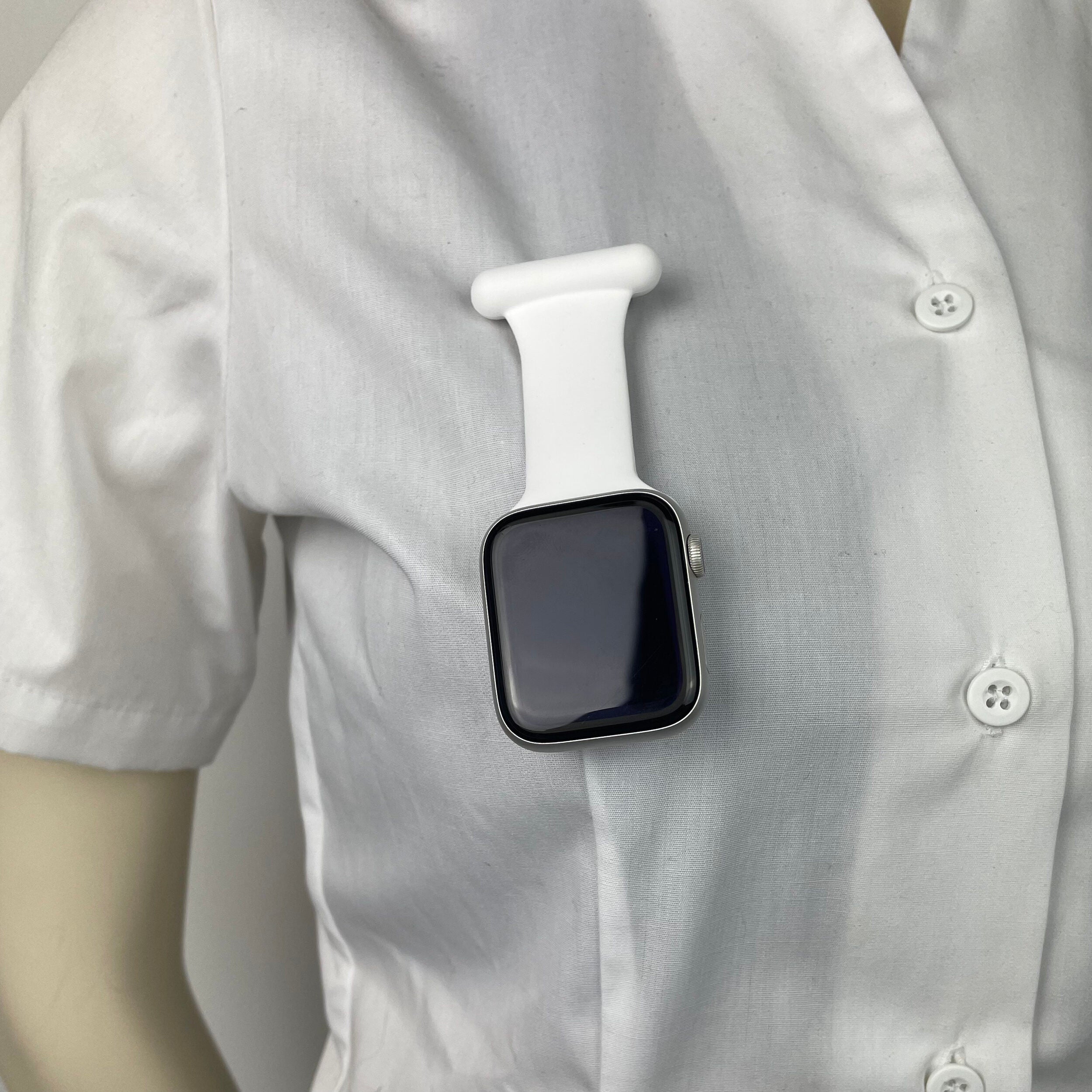 Vit silikonrem för Apple Watch – för sjuksköterskor