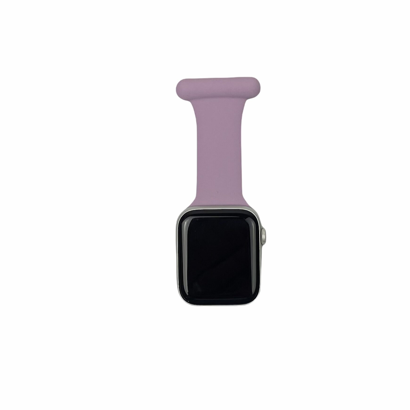 Lila silikonrem för Apple Watch för vårdpersonal