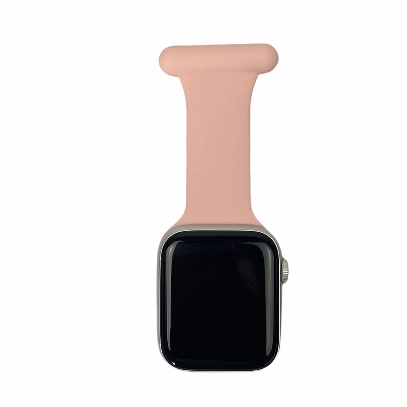 Rosa silikonarmband till Apple Watch för vårdpersonal