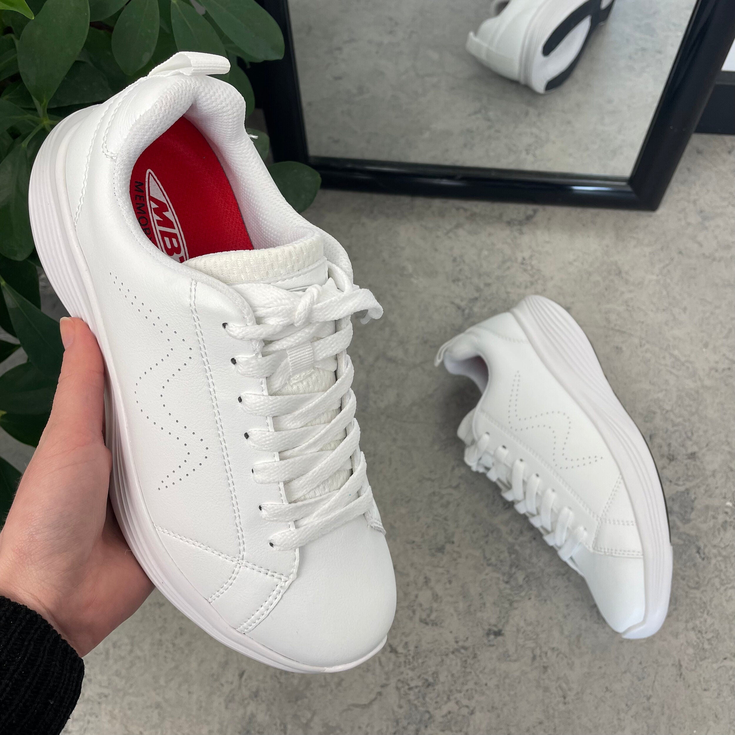 Vit Ren Lace up-sko från MBT