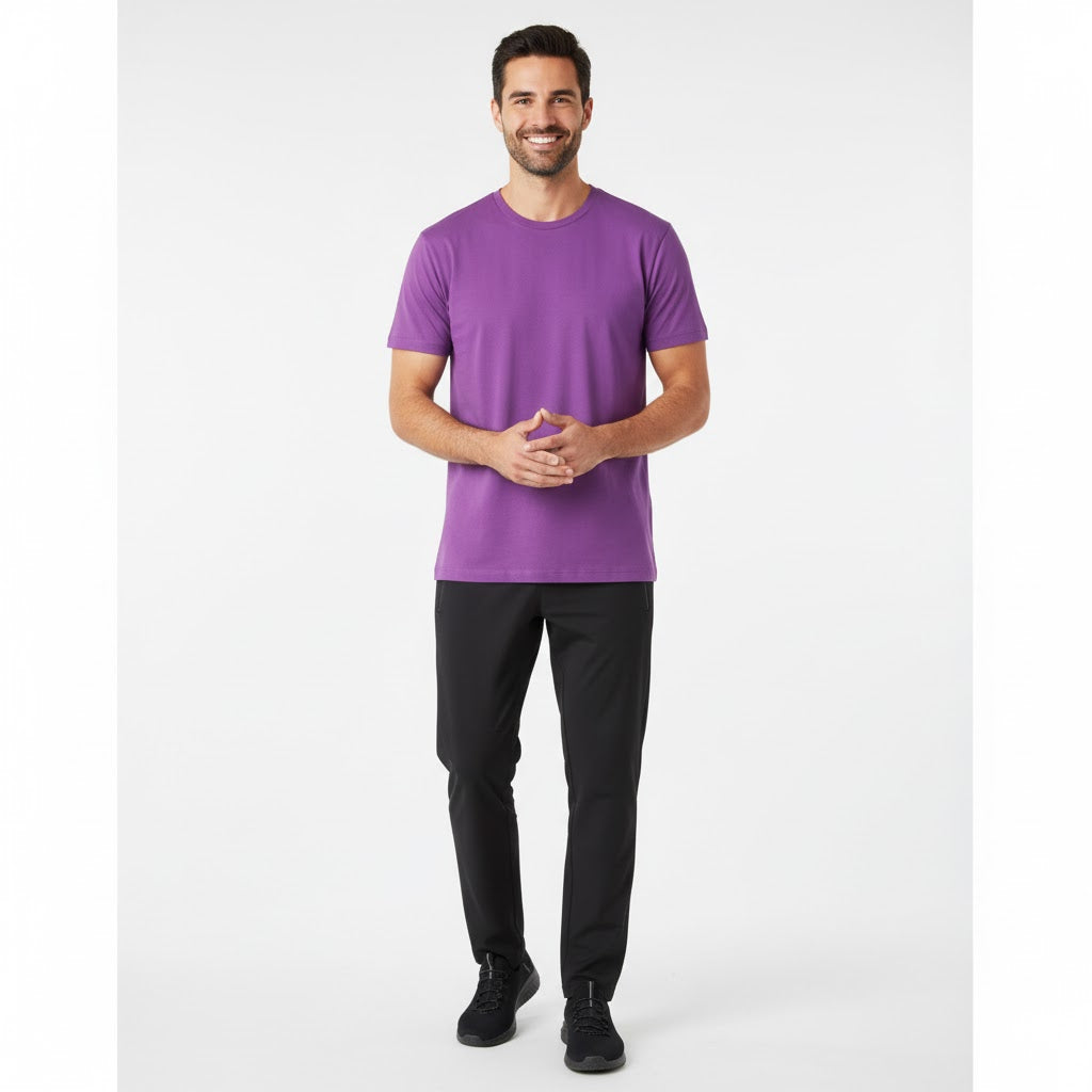 Nybo Lila Herr Basic T-shirt, Klassisk modell som håller formen