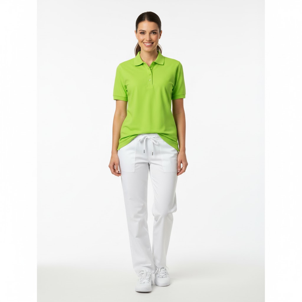 Nybo Lime Dam Prowear Polo — Slitstark, förkrympt