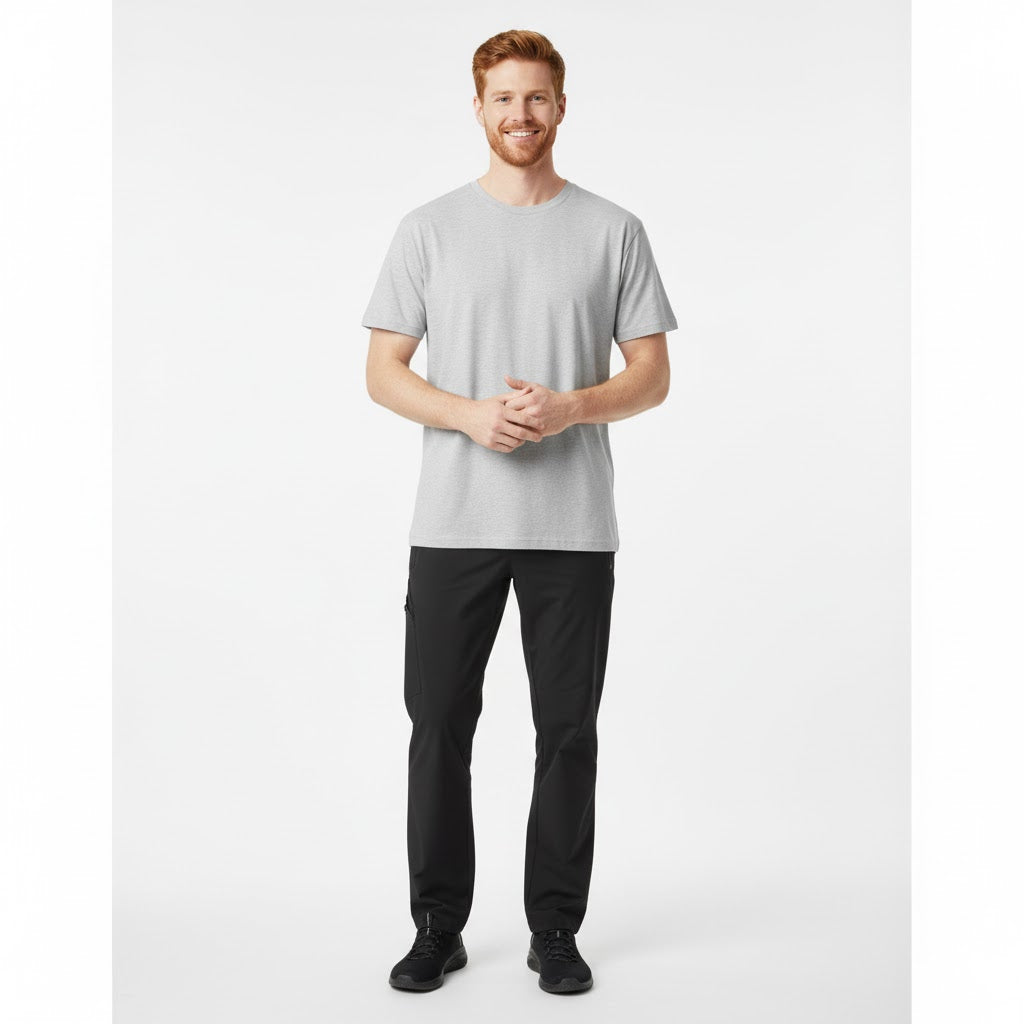 Nybo Snow Melange Herr Basic T-shirt — Klassisk modell, slitstark