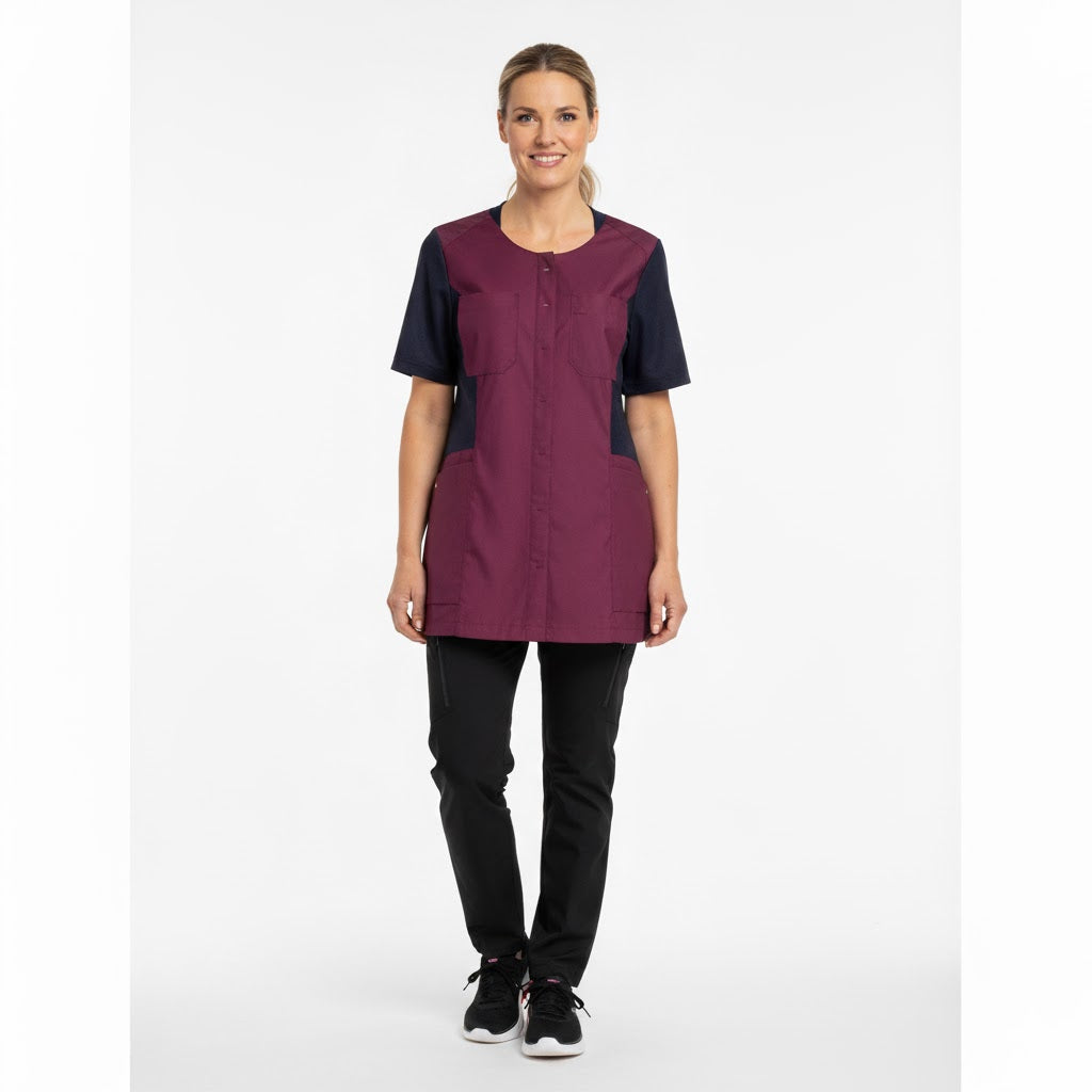 Nybo Bordeaux Dametunika, Sporty Mix, Andningsbar, Stretch, Komfort