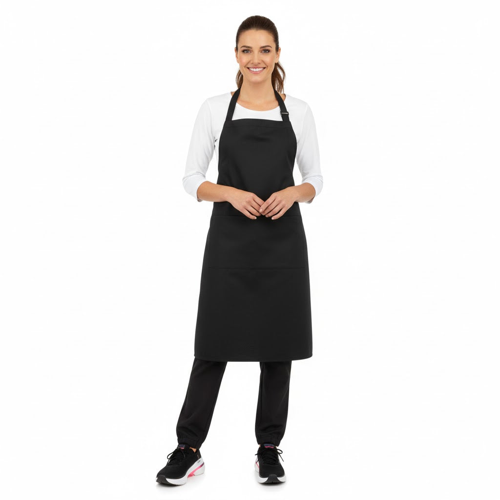 Nybo Bordeaux Unisex-förkläde, Kuskförkläde, Bröstficka, Justerbart