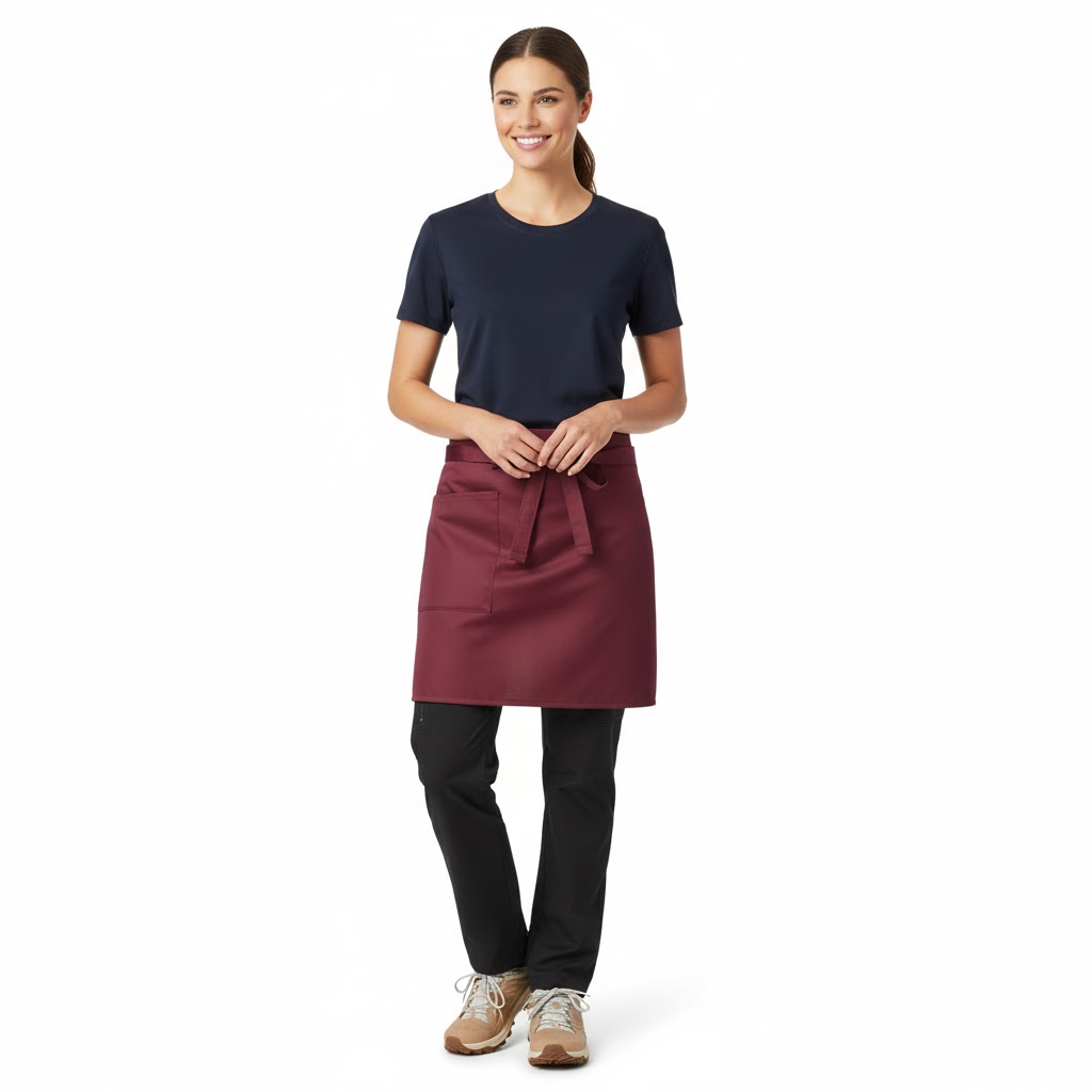Nybo Bordeaux Unisex Pick-Up-förkläde, framstycke med ficka