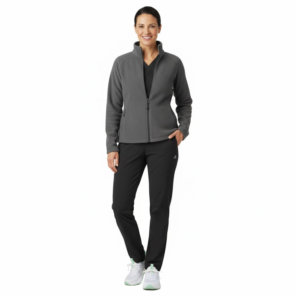 Nybo Grå Dam Shirts &amp; Outdoort Microfleece Cardigan, antipilling, elastisk, figursydd