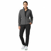 Nybo Grå Dam Shirts &amp; Outdoort Microfleece Cardigan, antipilling, elastisk, figursydd