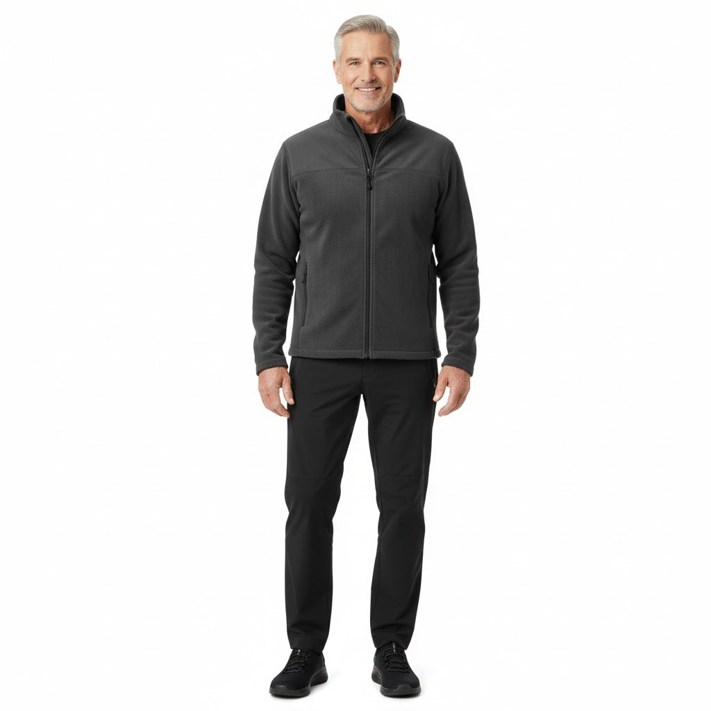 Nybo Grå Herr Shirts & Outdoor Fleececardigan, Antipilling, Resår