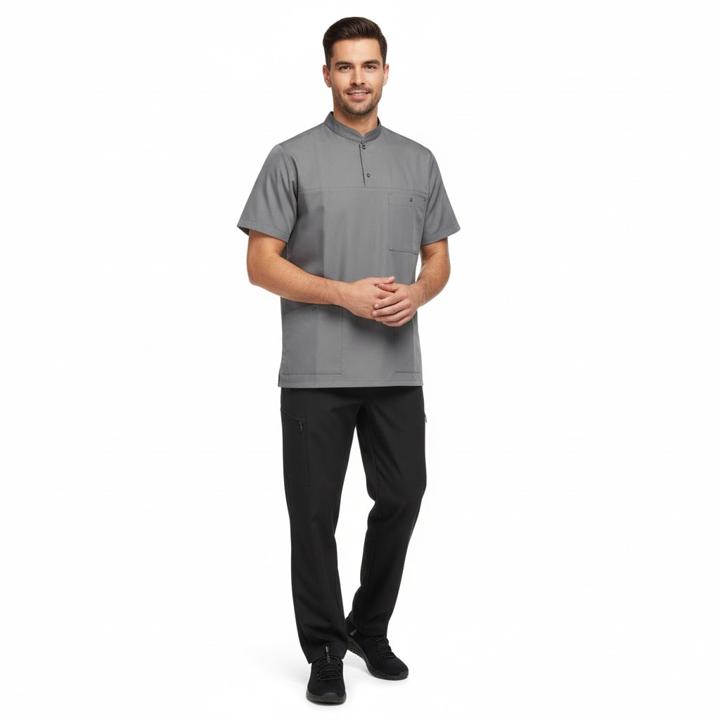 Nybo Grå Melange Unisex Flair Busseronne, elastisk rygg, justerbara sidor