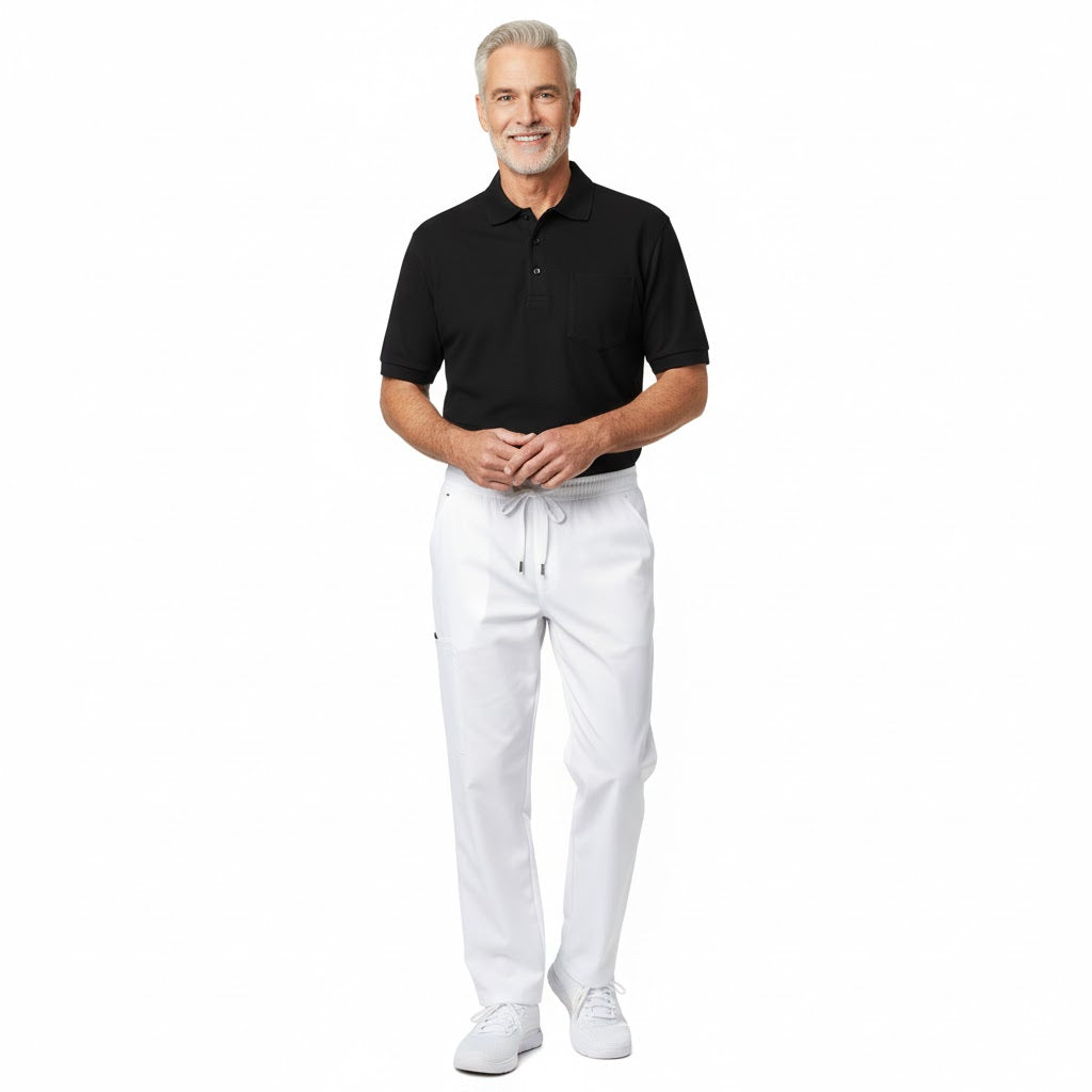 Nybo Svart Herr Prowear Polo, Kortärmad, Slitstark, Bröstficka