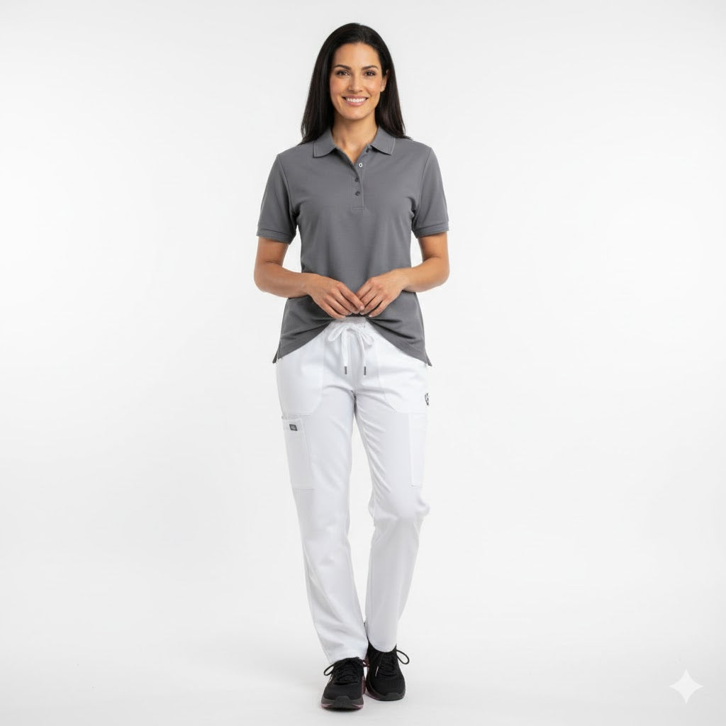 Nybo Silvergrå Dam Polo, Prowear, Slitstark
