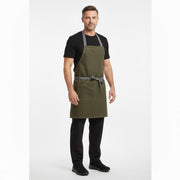 Nybo Brun/Denimblå Unisex New Nordic kusksförkläde, justerbar nackrem, stora fickor