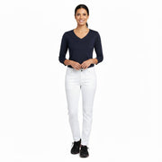 Nybo Vit Unisex Harmonybukser, Stretch, Justerbar resår