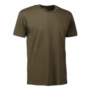 Nybo Oliven Herre Basic T-shirt, slitstark, klassisk modell
