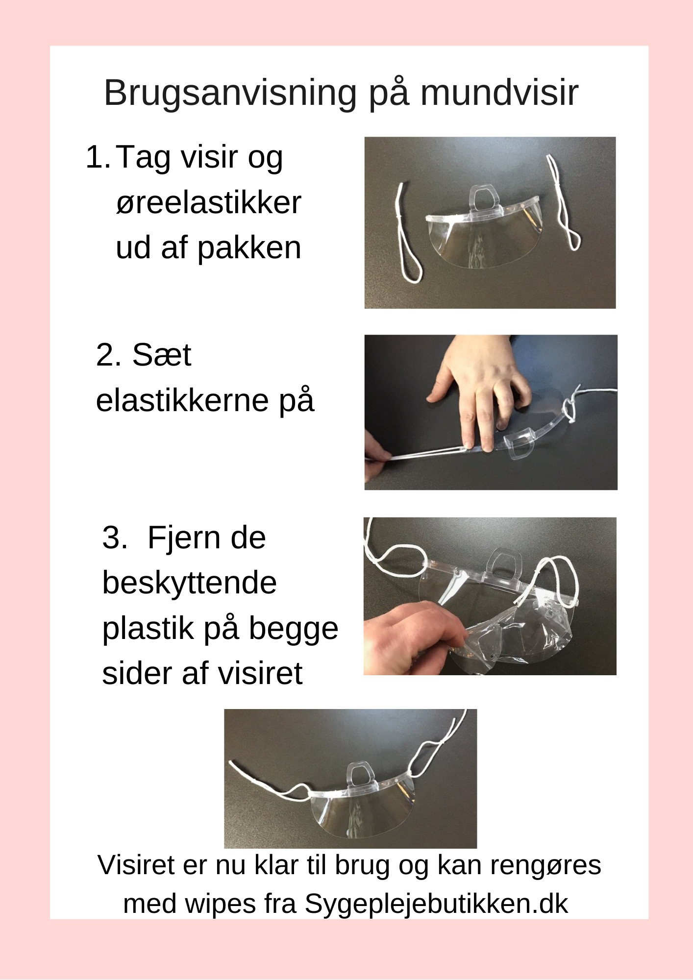 Ansiktsvisir med vit bygel 10 st