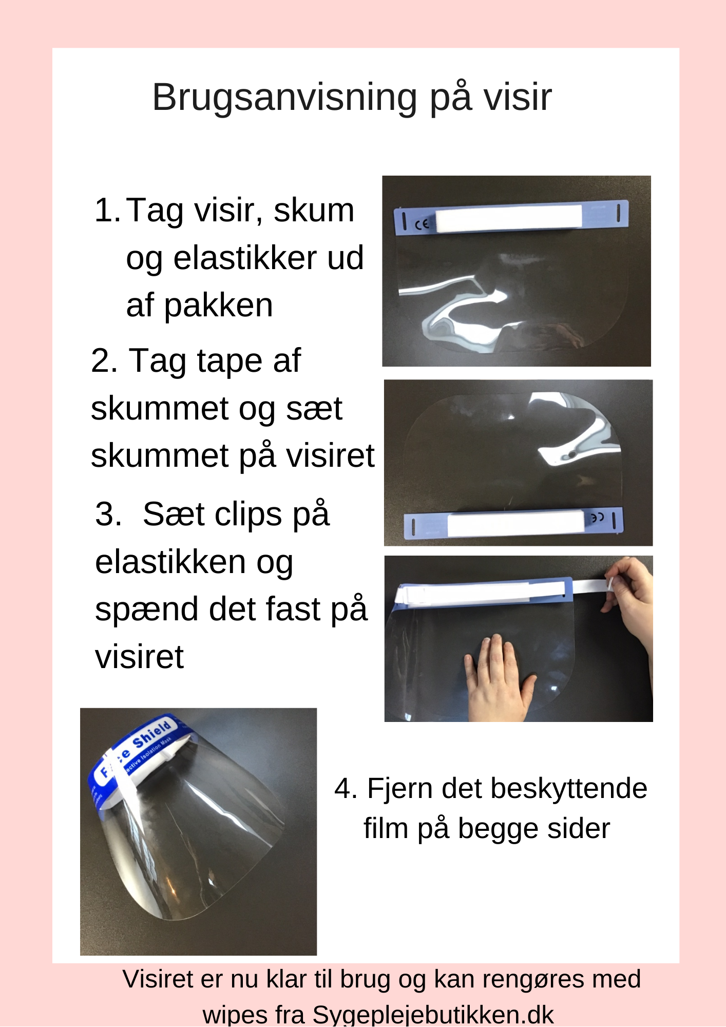 Återanvändbart ansiktsvisir