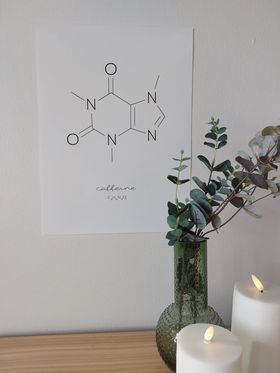 Rolig koffeinmolekyl poster