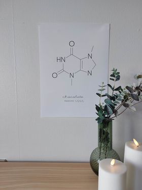 Rolig poster med chokladmolekyl