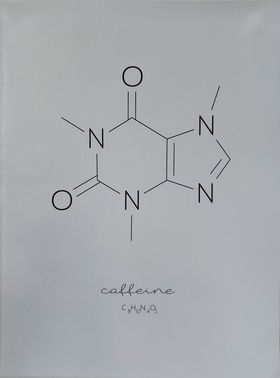 Rolig koffeinmolekyl poster
