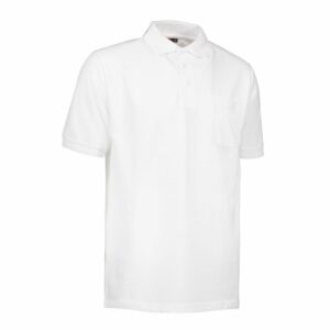 Nybo Vit Herr Prowear Polo, Slitstark, Bröstficka
