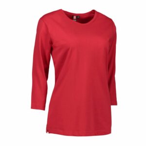 Nybo Rød Dame Prowear T-shirt, Slitstark, Lätt Figursydd, Formstabil
