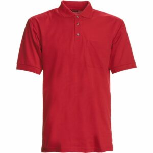 Nybo Rød Herre Basic Polo Shirt, slitstark, bröstficka
