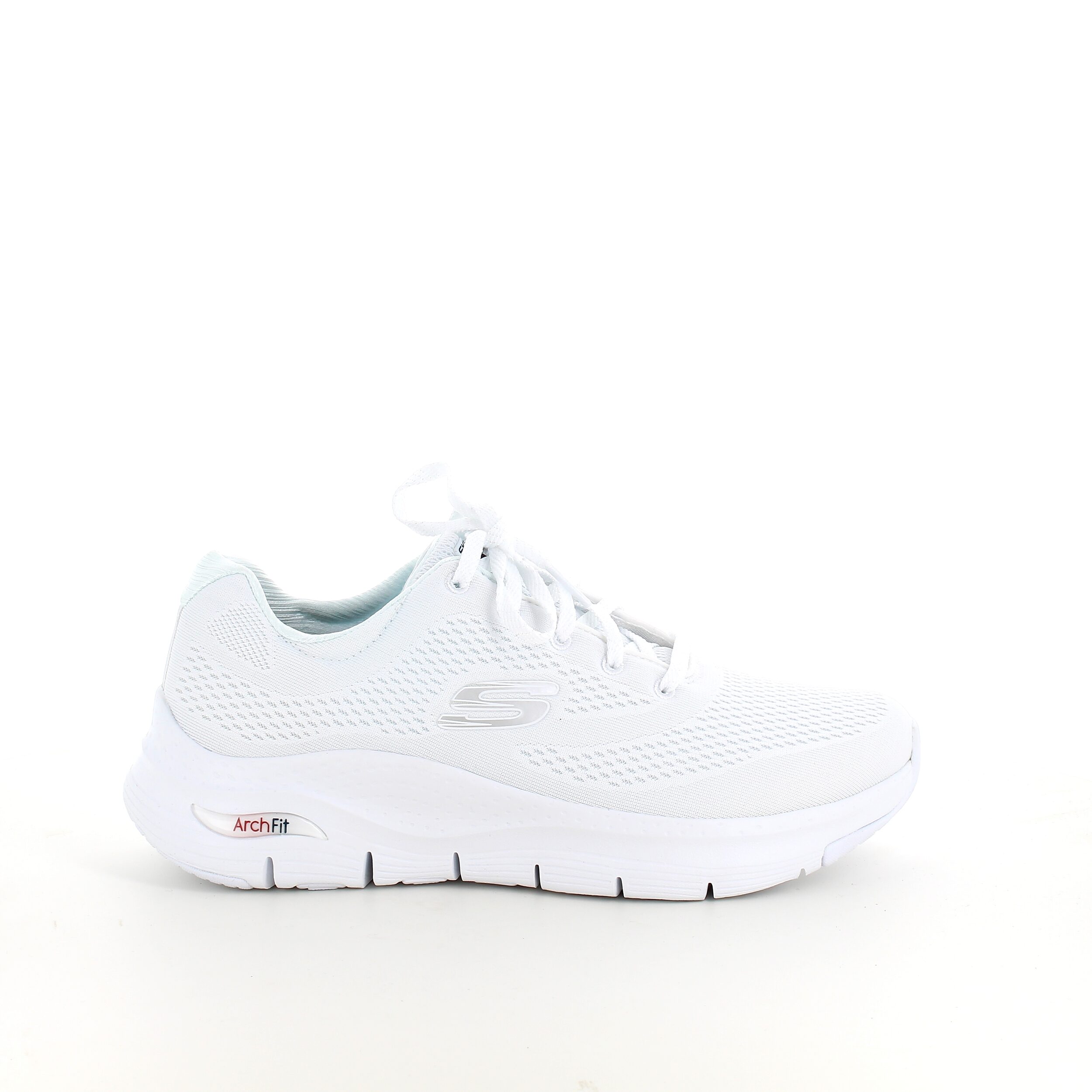 Vita Skechers med extra hålfotsstöd