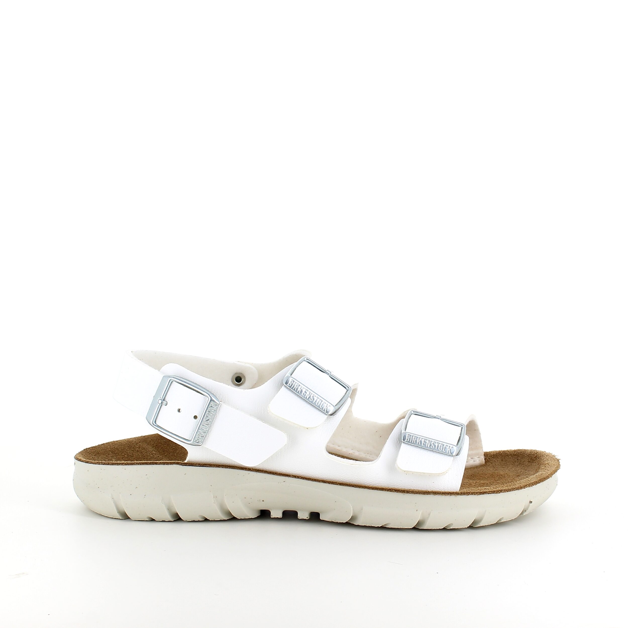 Vit Birkenstock Kano-sandal med halkfria sulor.