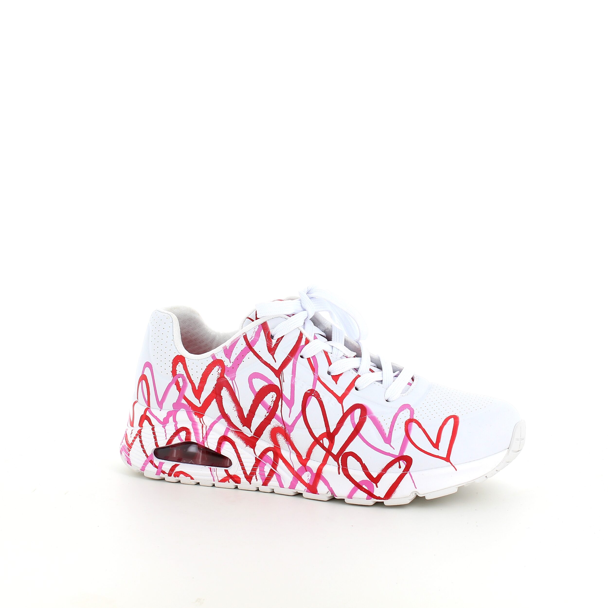 Vita Skechers-skor med fina detaljer