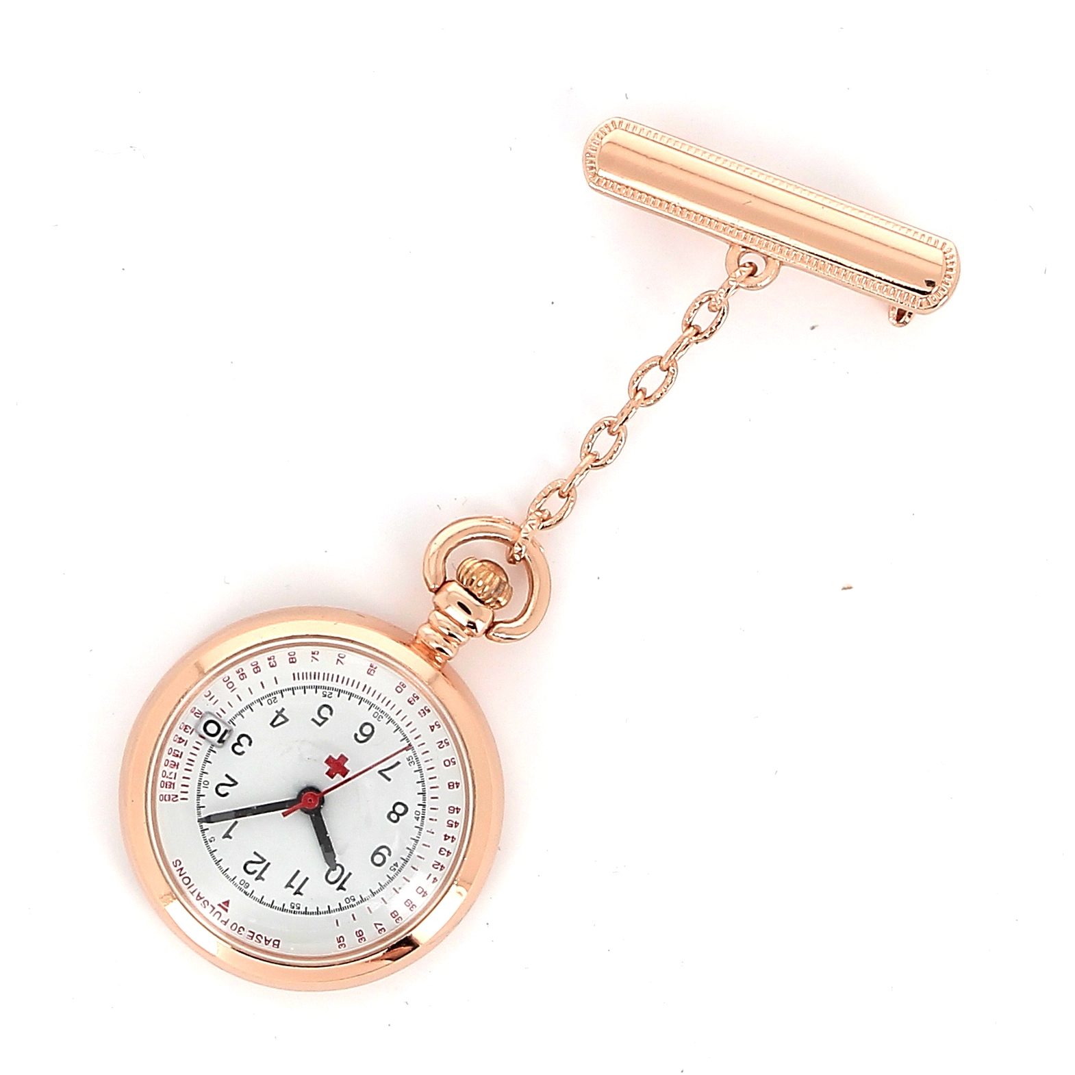 Vackert roséguld sjuksköterskeur med datum