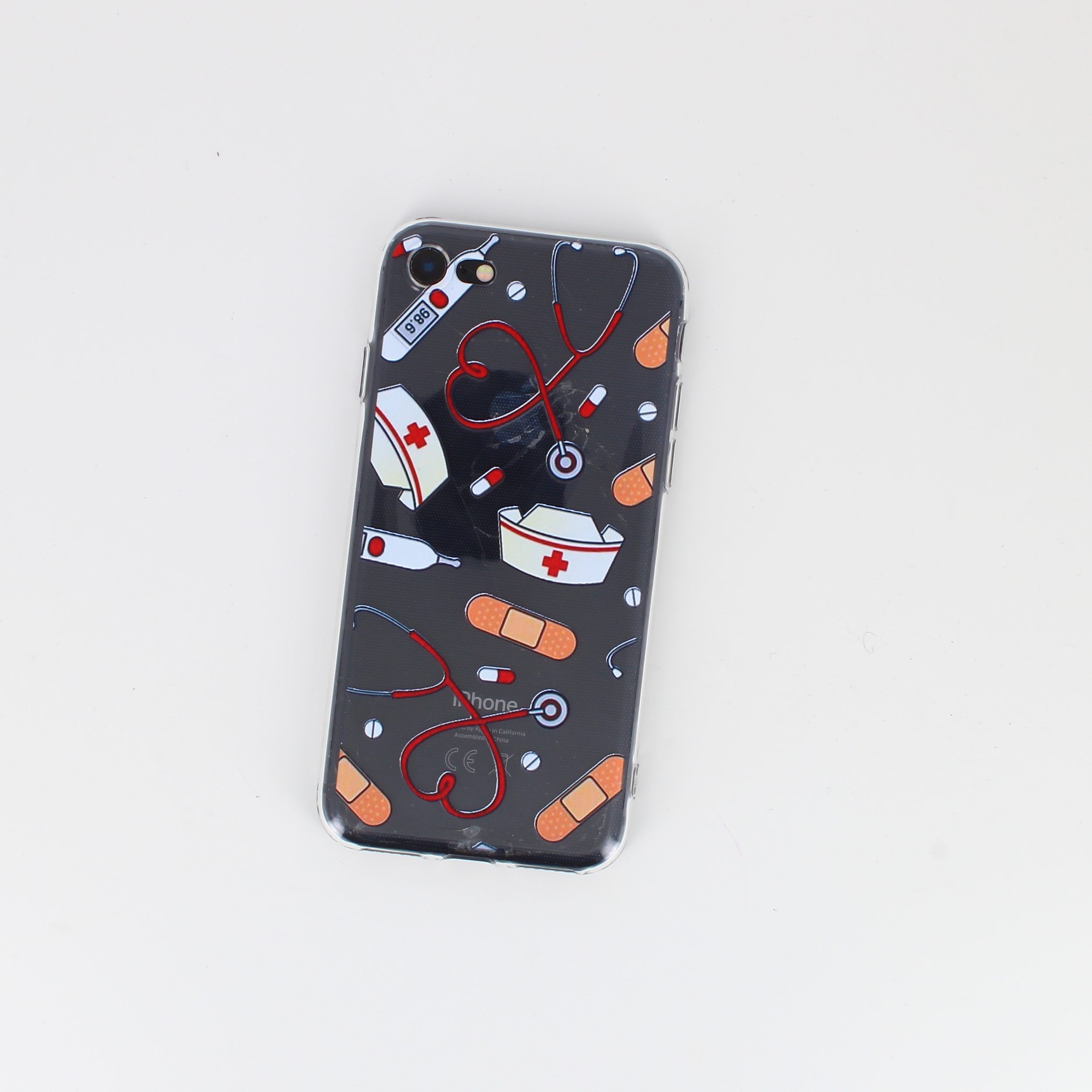 iPhone-skal i silikon med fint tryck