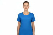 Turkos dam-t-shirt med rund hals