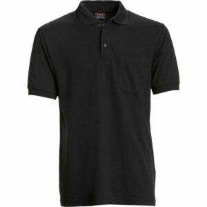 Nybo svart herr Basic polo-t-shirt, slitstark, bröstficka