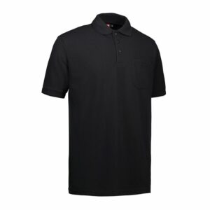 Nybo Svart Herr Prowear Polo, Kortärmad, Slitstark, Bröstficka