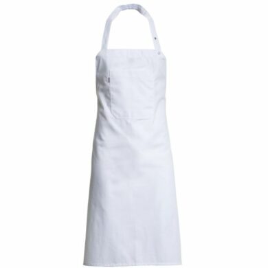 Nybo Vit Unisex Kuskförkläde med Bröstficka