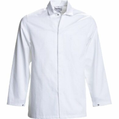 Nybo Vit Unisex HACCP-jacka, Justerbara ärmavslut, Innerfickor
