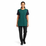 Nybo Mörkgrön Unisex Sporty Mix-tunika, Kortärmad, Andningsbar och Elastisk