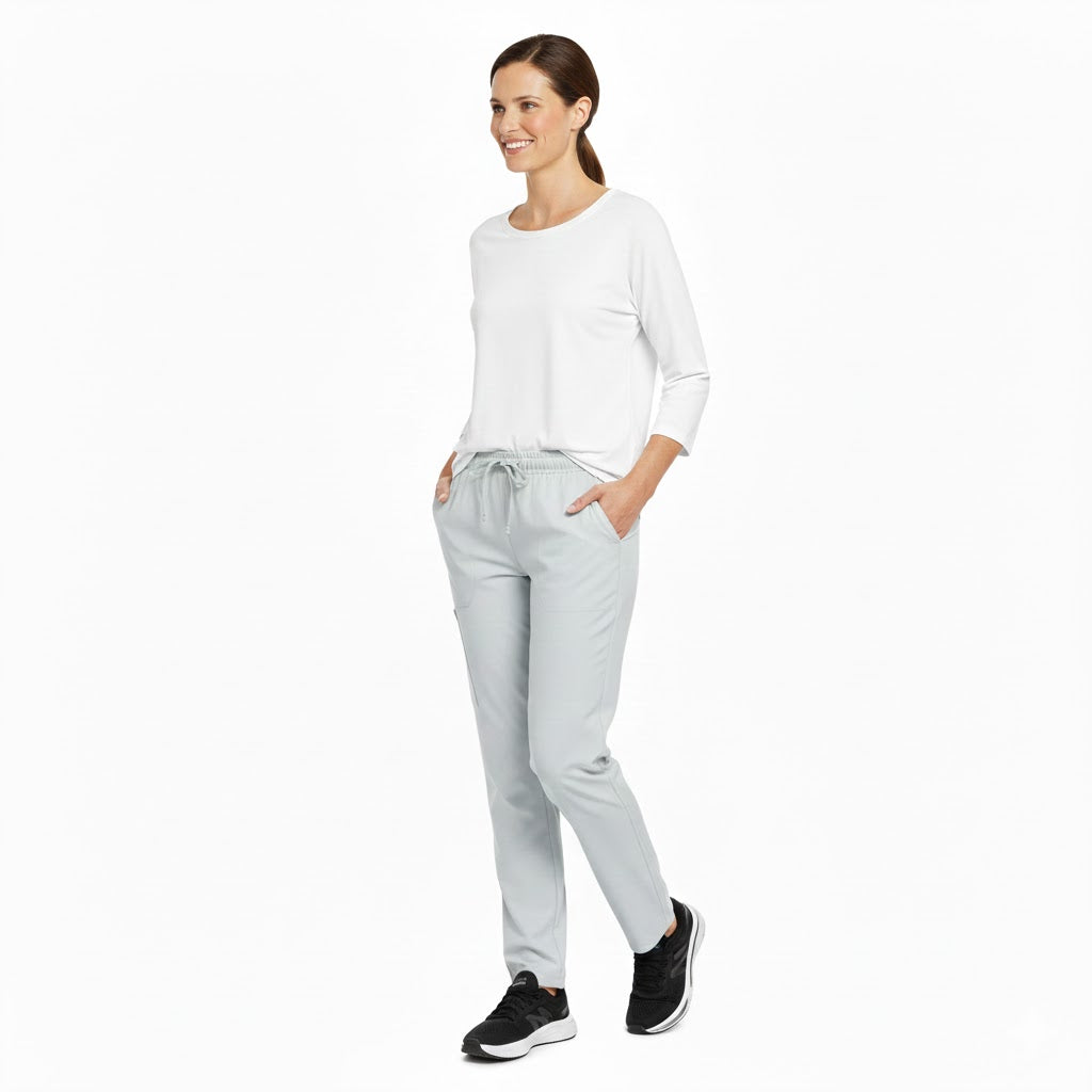 Nybo Pale Grey Unisex Charisma Bukser, resår i midjan, komfort, slitstark TENCEL®